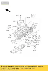 kawasaki 160651258 holder-carburetor,#3 zr750-c2 - Bottom side