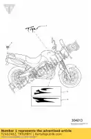 T2402482, Triumph, decalque do tanque lh triumph tiger 885i 71699 > 124105 885 1999 2000 2001, Novo