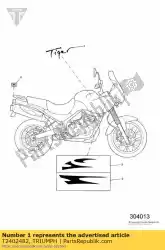 Qui puoi ordinare decalcomania serbatoio sx da Triumph , con numero parte T2402482: