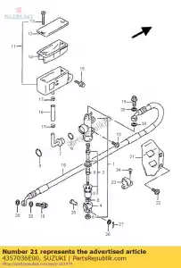 Suzuki 4357036E00 guardia, rr mstcy - Lado inferior