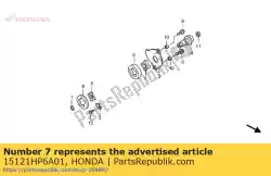 rotor b, oliepomp binnen van Honda, met onderdeel nummer 15121HP6A01, bestel je hier online: