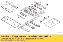 Aquí puede pedir llave inglesa, 8x12 de Honda , con el número de pieza 9900108120: