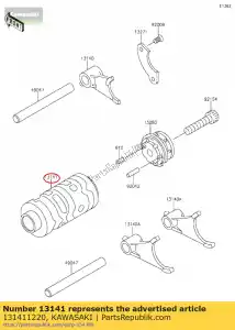 kawasaki 131411220 changement de tambour kx65-a1 - La partie au fond