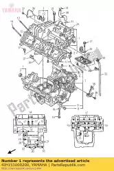 Qui puoi ordinare basamento del carter da Yamaha , con numero parte 4JH151000200: