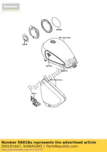 kawasaki 560181667 marca, tampa da embreagem vn750-a2 - Lado inferior