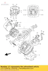 Tutaj możesz zamówić czapka, g? Owica cylindra co od Suzuki , z numerem części 1117326F00: