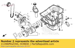 Honda 11396MGZJ00 joint, carter d'huile - La partie au fond