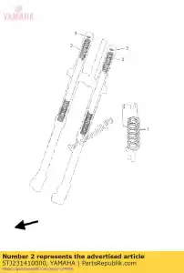 yamaha 5TJ231410000 ressort, fourche avant - La partie au fond