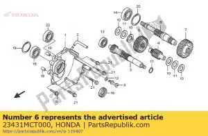 honda 23431MCT000 eje, final - Lado inferior