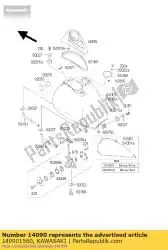 Here you can order the cover,meter vn800-a1 from Kawasaki, with part number 140901560: