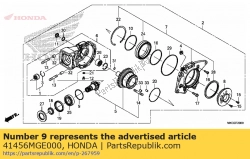 Aquí puede pedir cuña g, piñón (1. 68 de Honda , con el número de pieza 41456MGE000: