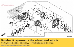 Honda 41456MGE000 cuña g, piñón (1.68 - Lado inferior