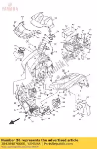 yamaha 3B4284870000 placa 2 - Lado inferior