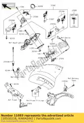 Here you can order the bracket,ignition switch from Kawasaki, with part number 110530218: