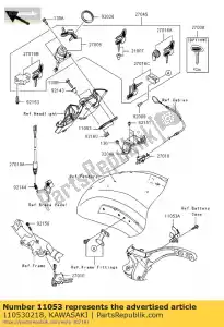 Kawasaki 110530218 bracket,ignition switch - Bottom side