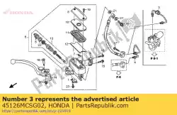 Ici, vous pouvez commander le tuyau comp. A, fr. Frein auprès de Honda , avec le numéro de pièce 45126MCSG02: