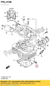 suzuki 0924812004 plugue - Lado inferior