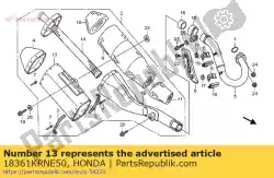 body comp., uitlaatdemper van Honda, met onderdeel nummer 18361KRNE50, bestel je hier online: