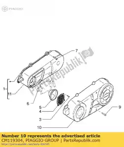 Piaggio Group CM119304 matériau d'insonorisation de couverture - La partie au fond