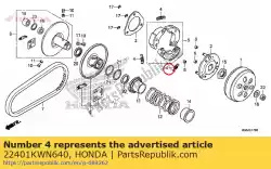 lente koppeling van Honda, met onderdeel nummer 22401KWN640, bestel je hier online: