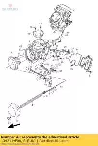 Suzuki 1342119F00 plato - Lado inferior