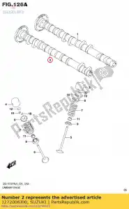 suzuki 1272008J00 camshaft comp,e - Bottom side