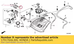 Ici, vous pouvez commander le retenue, pompe à carburant auprès de Honda , avec le numéro de pièce 17517GGLJ00: