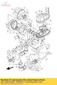 yamaha 5EL149870000 hose - Bottom side