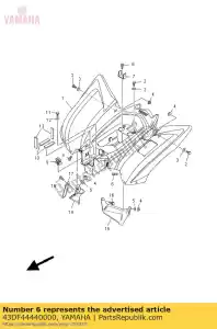 yamaha 43DF44440000 screw - Bottom side