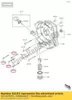 92153Y055, Kawasaki, parafuso, flange, 6x85 kawasaki j  special edition se a sc125 b abs j125 kfx50 kfx90 125 50 90 , Novo