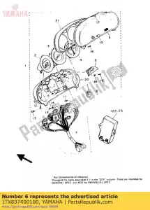 yamaha 1TX837400100 relógio digital assy - Lado inferior