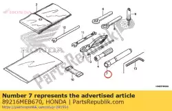 Ici, vous pouvez commander le clé, bouchon (16 mm) auprès de Honda , avec le numéro de pièce 89216MEB670: