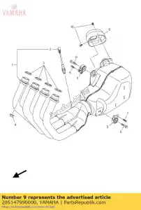 yamaha 20S147990000 boné - Lado inferior