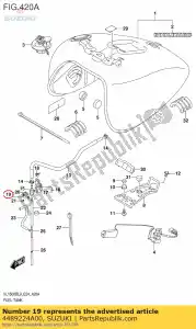 Suzuki 4489224A00 plate,tank brea - Bottom side