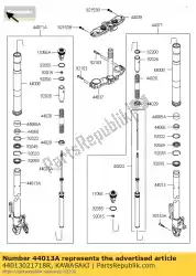 Aquí puede pedir tubo-tenedor interior, lh, f. S. B zr800 de Kawasaki , con el número de pieza 44013021718R: