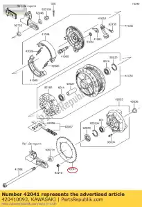 kawasaki 420410093 sprocket-hub,37t ej800abf - Bottom side