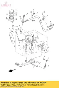 yamaha 905062037700 ressort, tension (46x) - La partie au fond