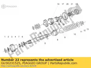 Piaggio Group GU30231525 sliding sleeve 5a - Bottom side