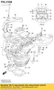 suzuki 0948200224 spark plug - Bottom side