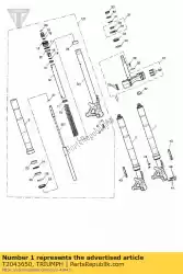 Here you can order the stanchion assy, lh from Triumph, with part number T2043650: