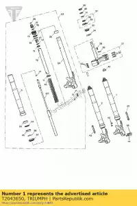 triumph T2043650 stanchion assy, lh - Bottom side