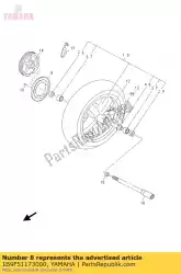 Here you can order the spacer bearing from Yamaha, with part number 1B9F51173000: