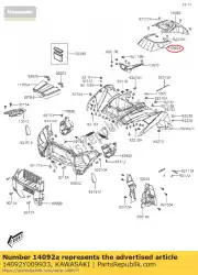 Ici, vous pouvez commander le couvercle, noir kvf300ccf auprès de Kawasaki , avec le numéro de pièce 14092Y009933: