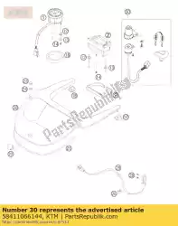 Here you can order the ignition lock+tank plug usa 98 from KTM, with part number 58411066144: