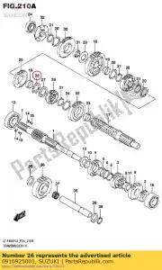 Suzuki 0916925001 washer,lock - Bottom side