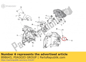 aprilia 898643 lh ondersteuning - Onderkant