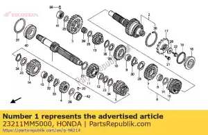 Honda 23211MM5000 arbre, principal - La partie au fond