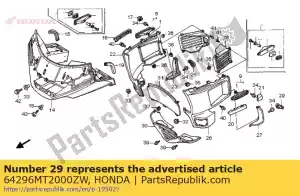 Honda 64296MT2000ZW czapka, l. deflektor * g156p - Dół