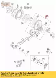 Aquí puede pedir cubo de embrague externo cpl. 85 sx 13 de KTM , con el número de pieza 47032001244: