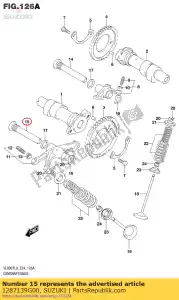 suzuki 1287139G00 shaft,valve roc - Bottom side